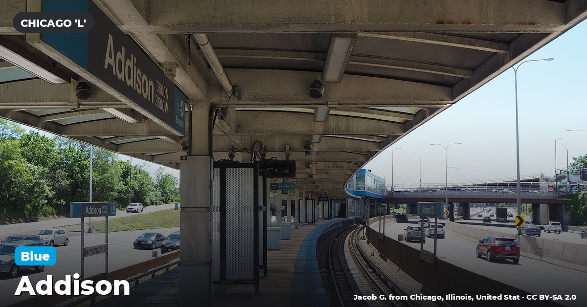 Addison station on the Blue Line of the Chicago 'L' (CTA), Chicago