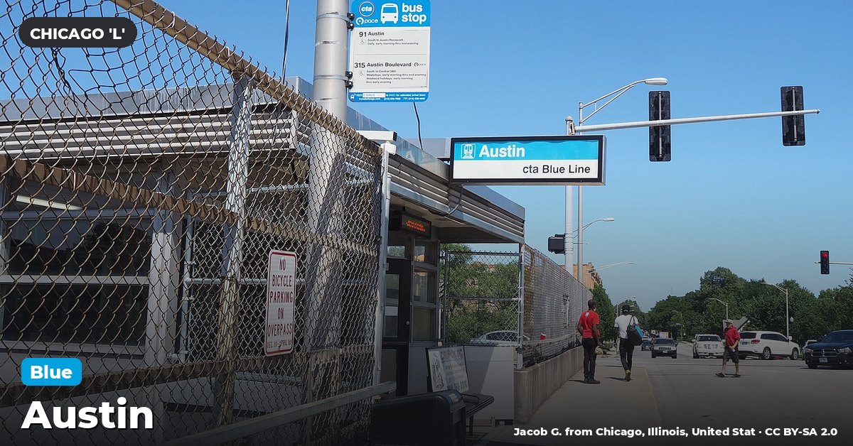 Austin station on the Blue Line of the Chicago 'L' (CTA), Chicago
