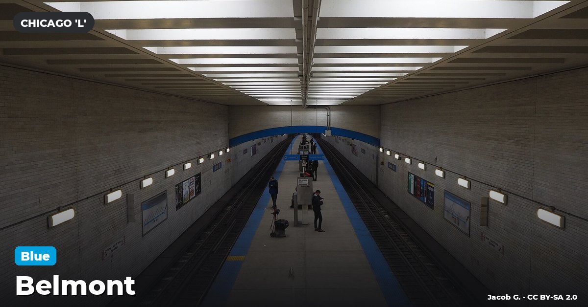 Belmont station on the Blue Line of the Chicago 'L' (CTA), Chicago
