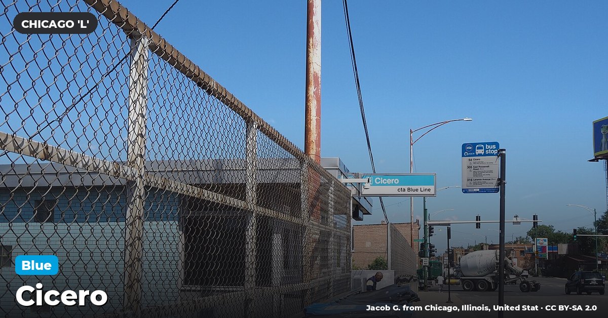 Cicero station on the Blue Line of the Chicago 'L' (CTA), Chicago