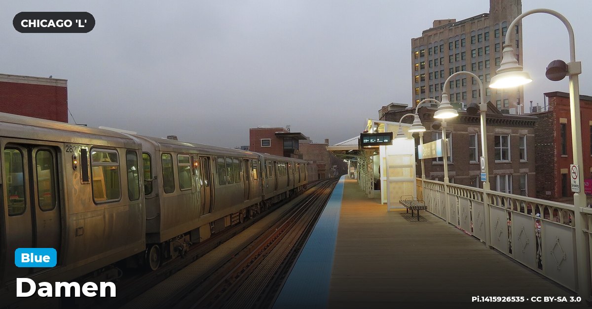 Damen station on the Blue Line of the Chicago 'L' (CTA), Chicago