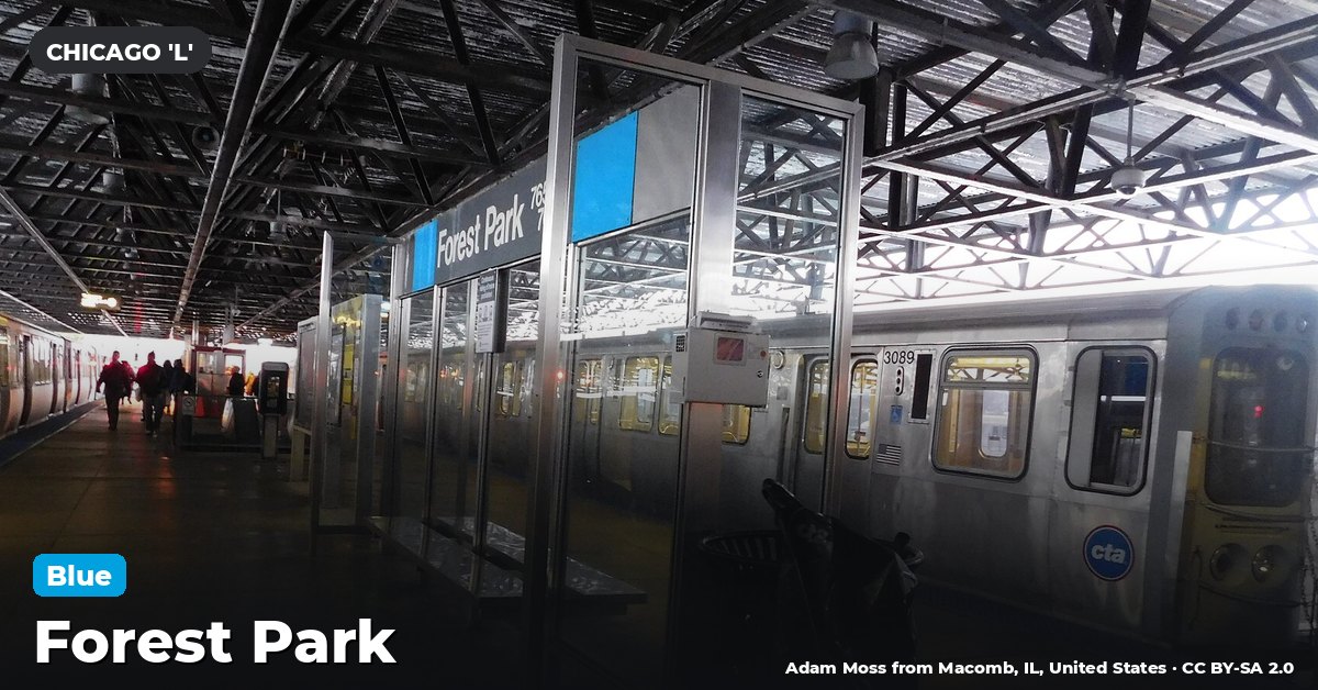 Forest Park station on the Blue Line of the Chicago 'L' (CTA), Chicago