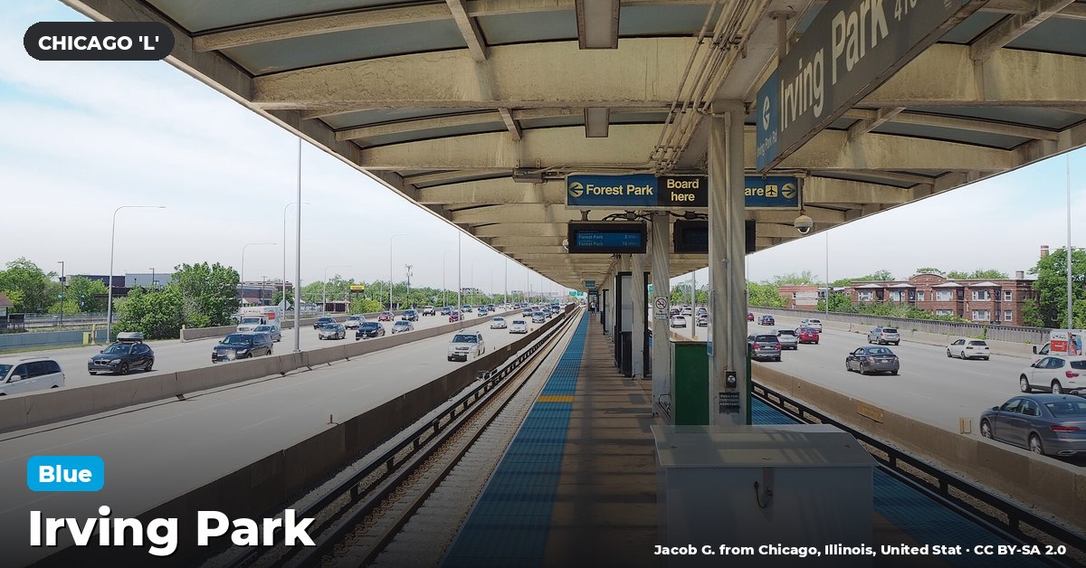 Irving Park station on the Blue Line of the Chicago 'L' (CTA), Chicago