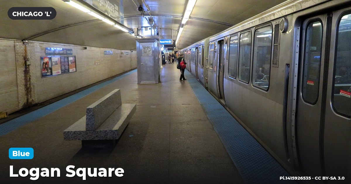 Logan Square station on the Blue Line of the Chicago 'L' (CTA), Chicago
