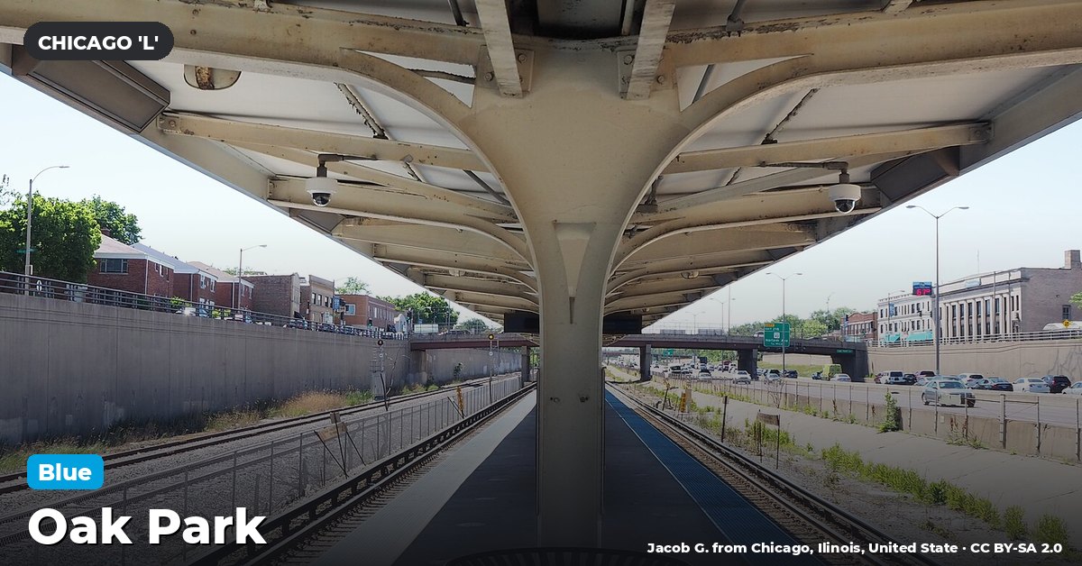 Oak Park station on the Blue Line of the Chicago 'L' (CTA), Chicago