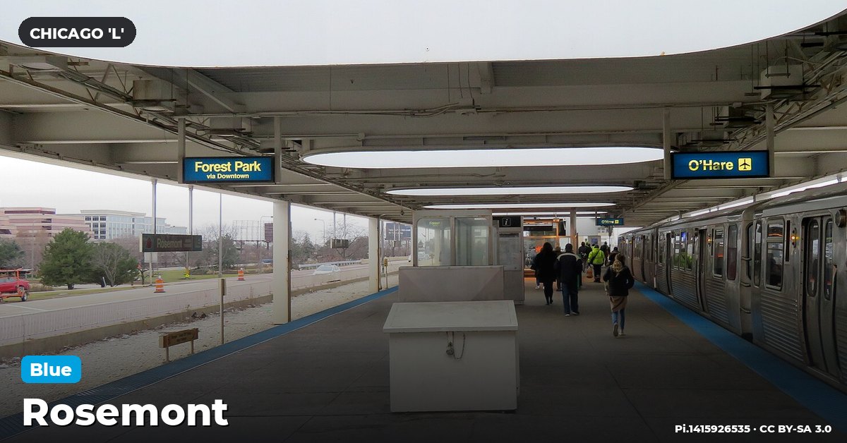 Rosemont station on the Blue Line of the Chicago 'L' (CTA), Chicago