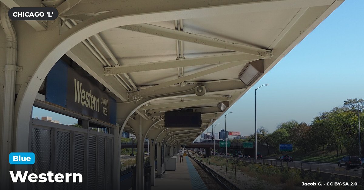 Western station on the Blue Line of the Chicago 'L' (CTA), Chicago