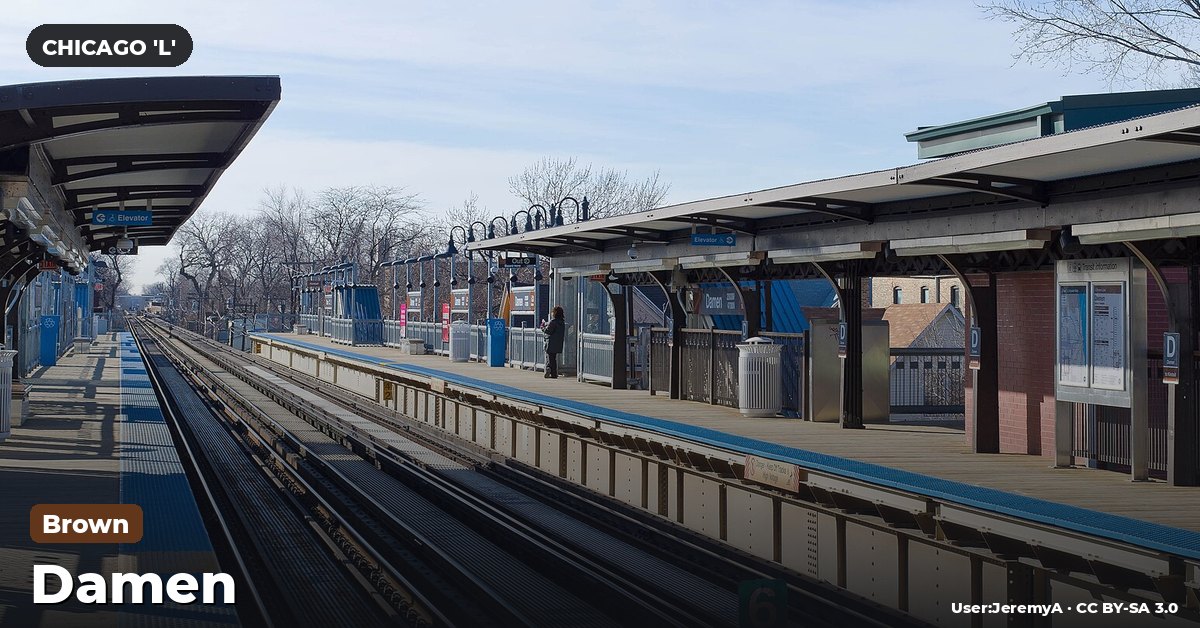 Damen station on the Brown Line of the Chicago 'L' (CTA), Chicago