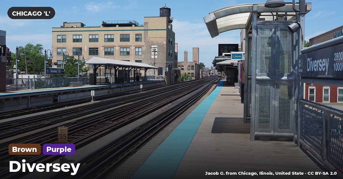 Diversey station on the Brown Line of the Chicago 'L' (CTA), Chicago