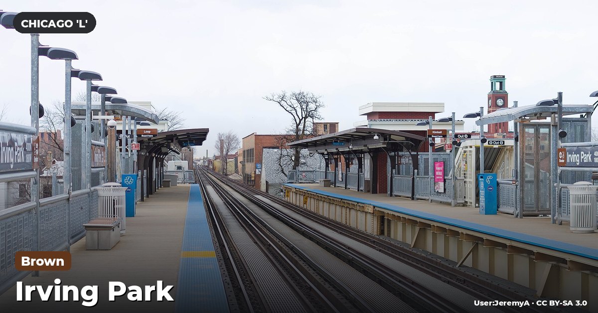 Irving Park station on the Brown Line of the Chicago 'L' (CTA), Chicago