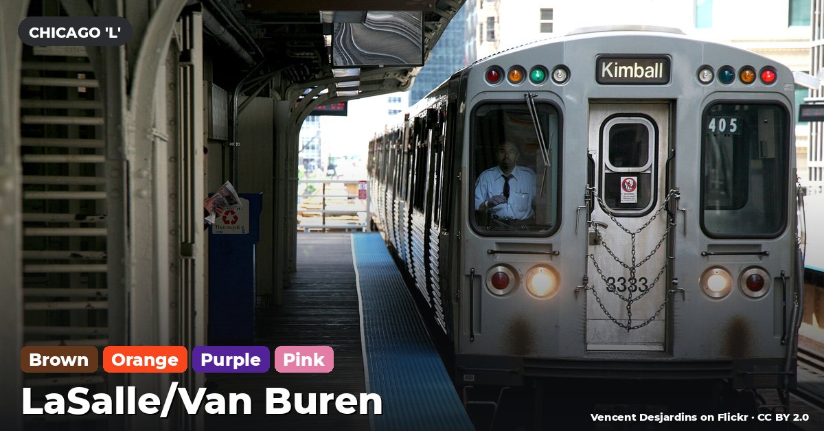 LaSalle/Van Buren station on the Brown Line of the Chicago 'L' (CTA), Chicago