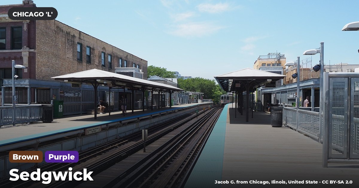 Sedgwick station on the Brown Line of the Chicago 'L' (CTA), Chicago