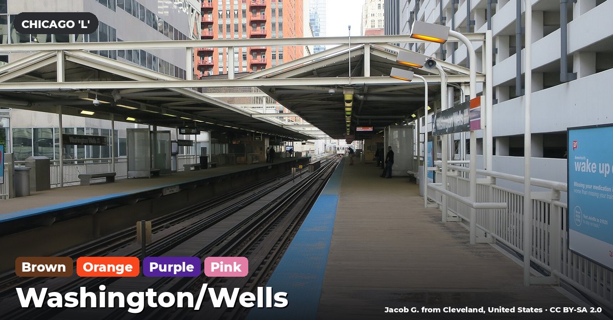Washington/Wells station on the Brown Line of the Chicago 'L' (CTA), Chicago