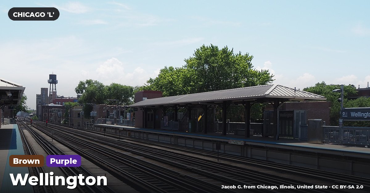 Wellington station on the Brown Line of the Chicago 'L' (CTA), Chicago