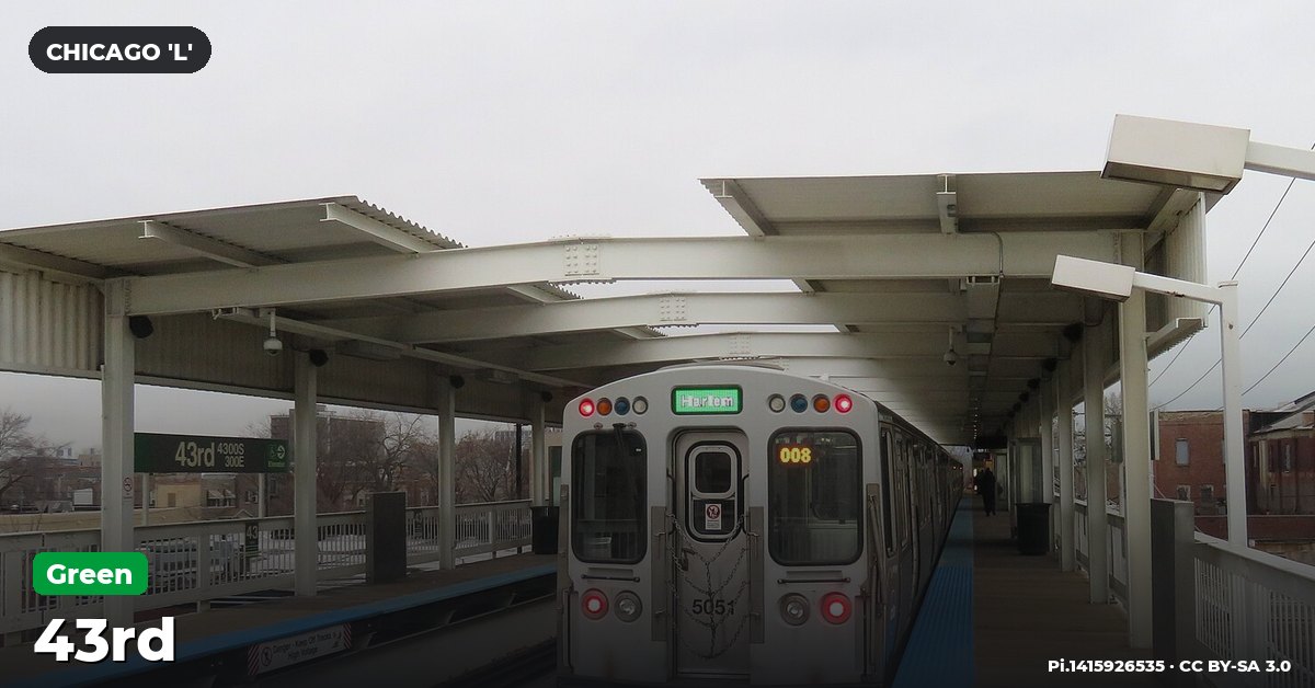 43rd station on the Green Line of the Chicago 'L' (CTA), Chicago