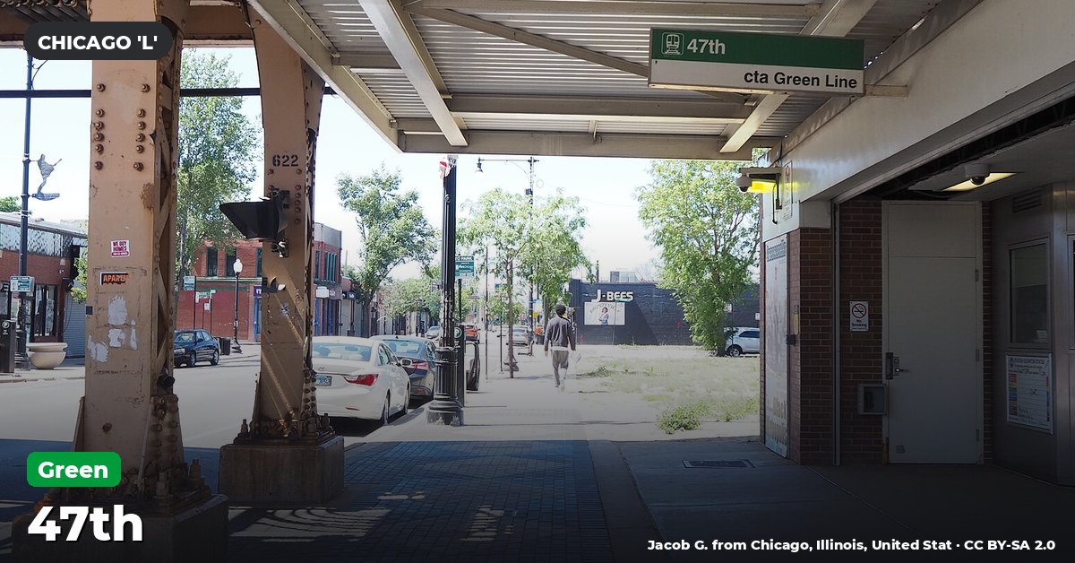 47th station on the Green Line of the Chicago 'L' (CTA), Chicago