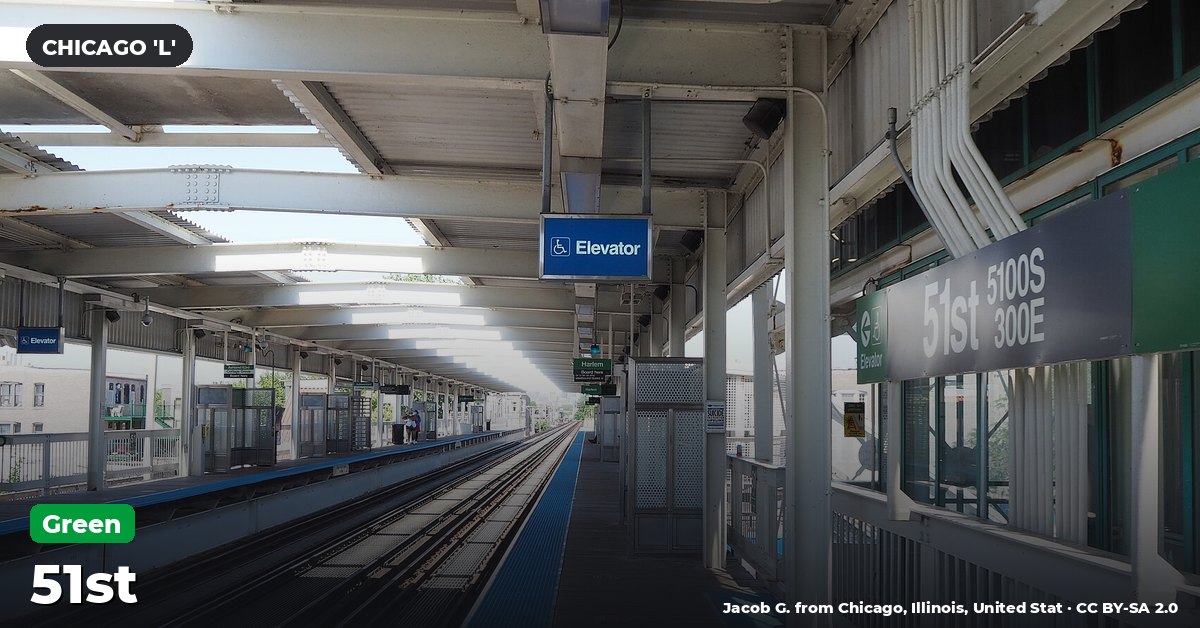 51st station on the Green Line of the Chicago 'L' (CTA), Chicago