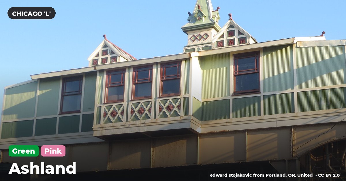Ashland station on the Green Line of the Chicago 'L' (CTA), Chicago