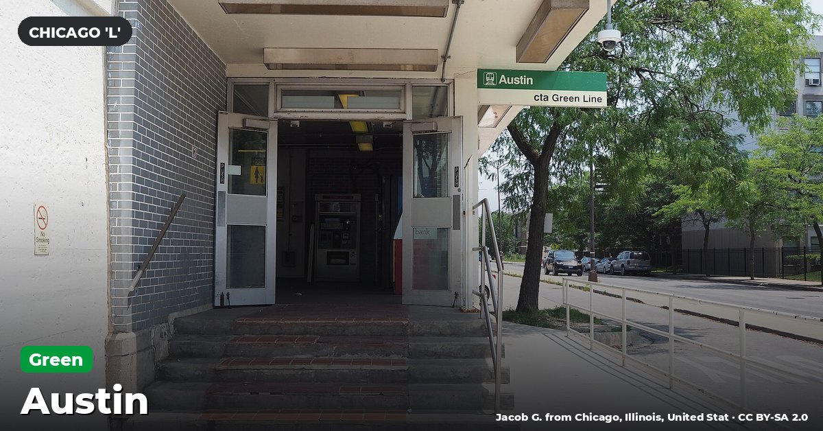 Austin station on the Green Line of the Chicago 'L' (CTA), Chicago