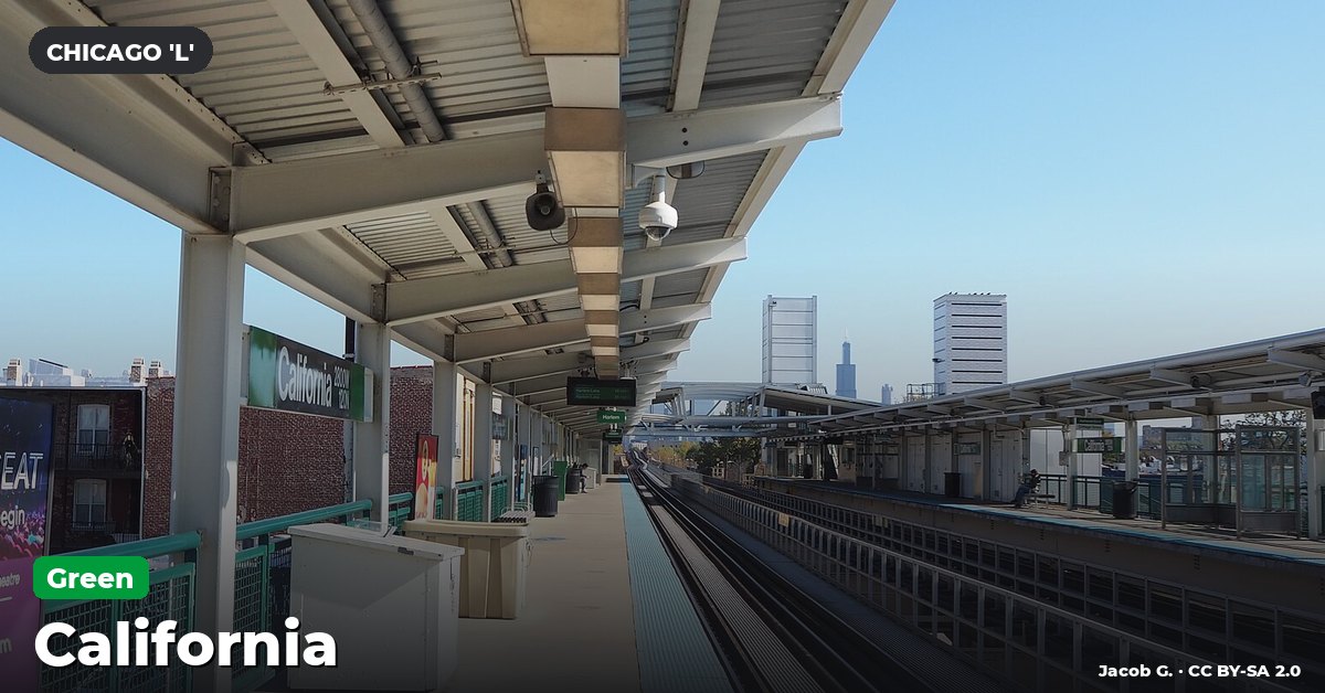 California station on the Green Line of the Chicago 'L' (CTA), Chicago