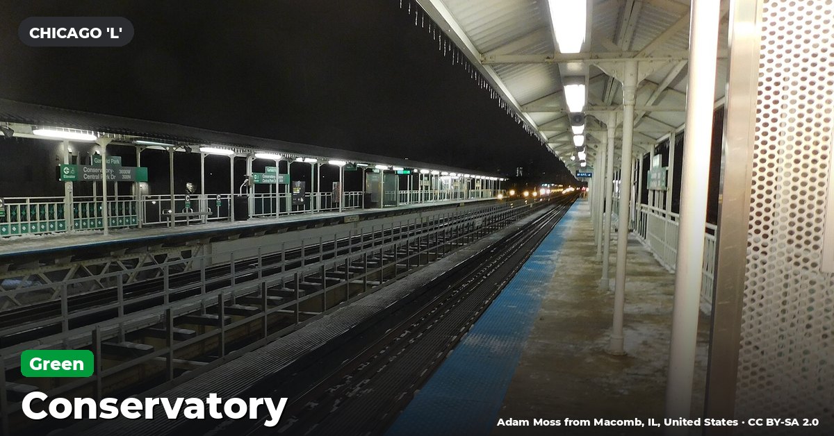 Conservatory station on the Green Line of the Chicago 'L' (CTA), Chicago