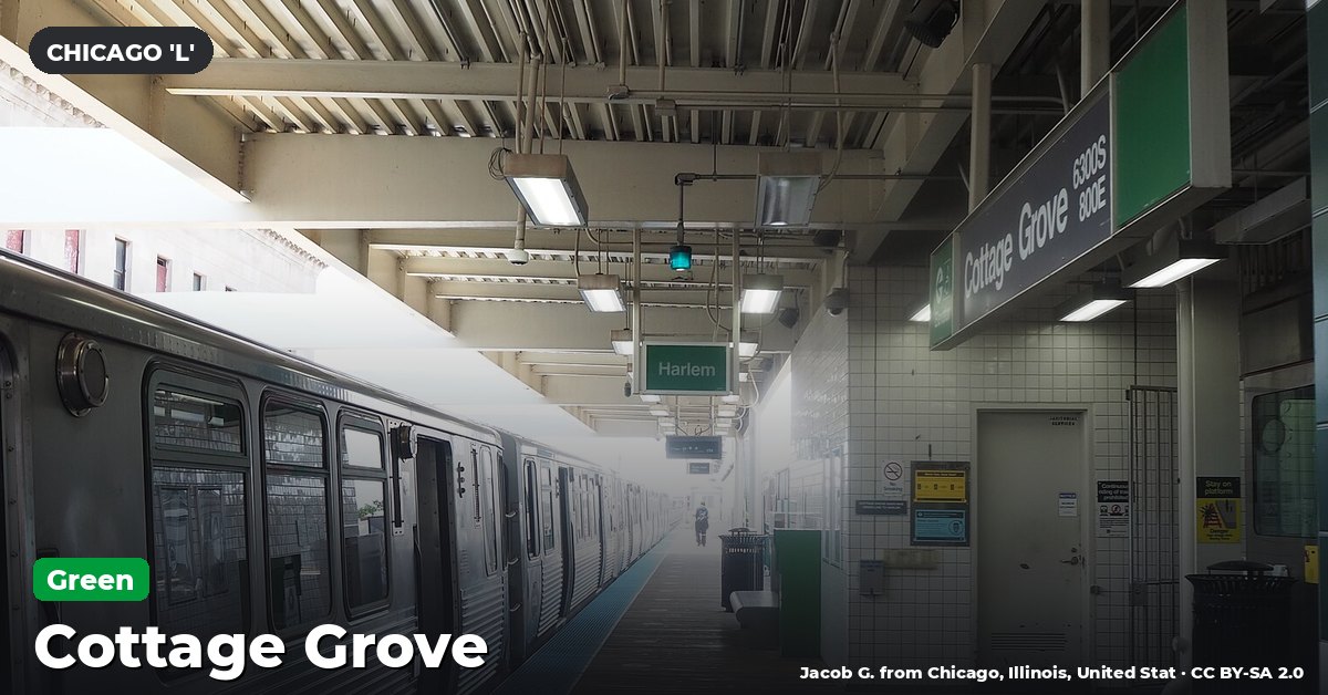 Cottage Grove station on the Green Line of the Chicago 'L' (CTA), Chicago