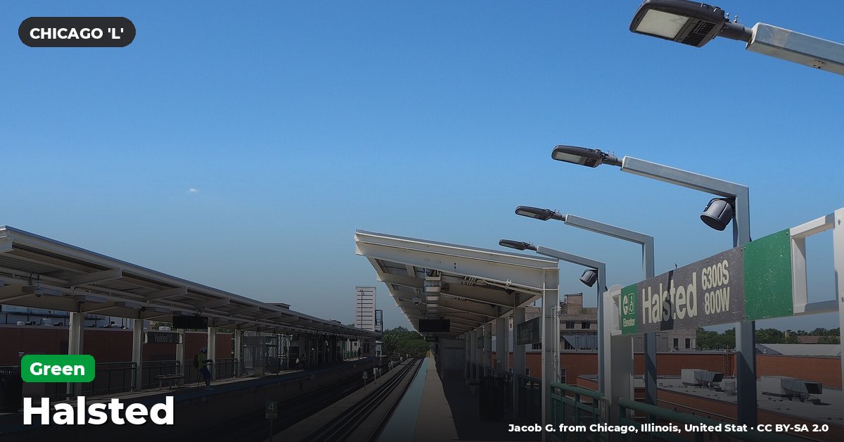 Halsted station on the Green Line of the Chicago 'L' (CTA), Chicago