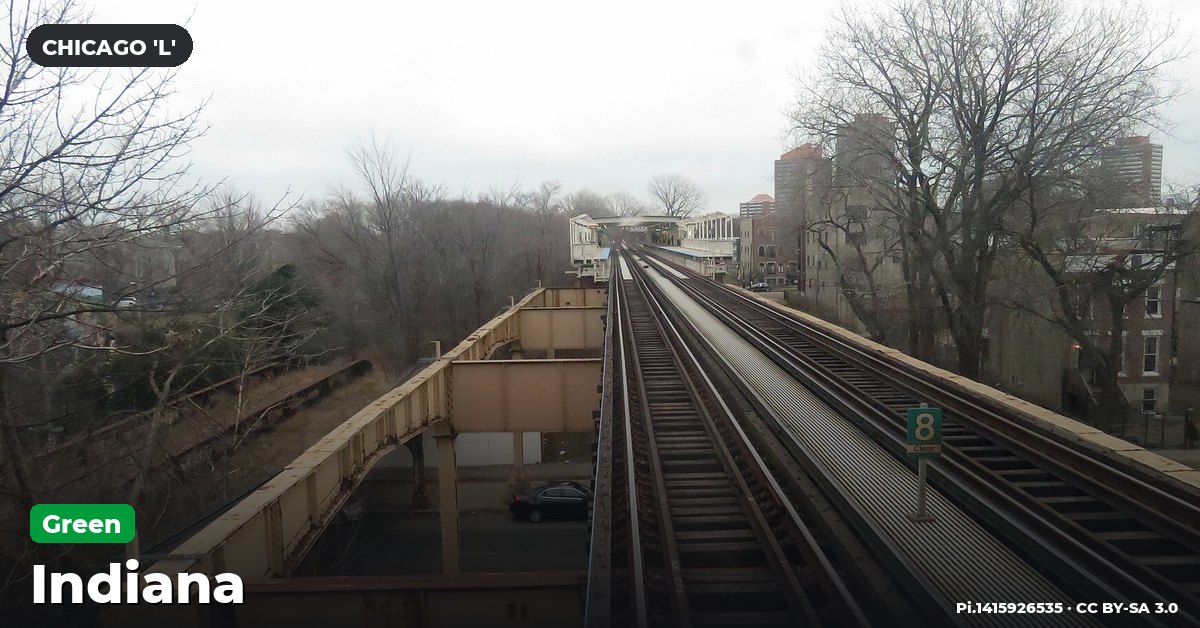 Indiana station on the Green Line of the Chicago 'L' (CTA), Chicago