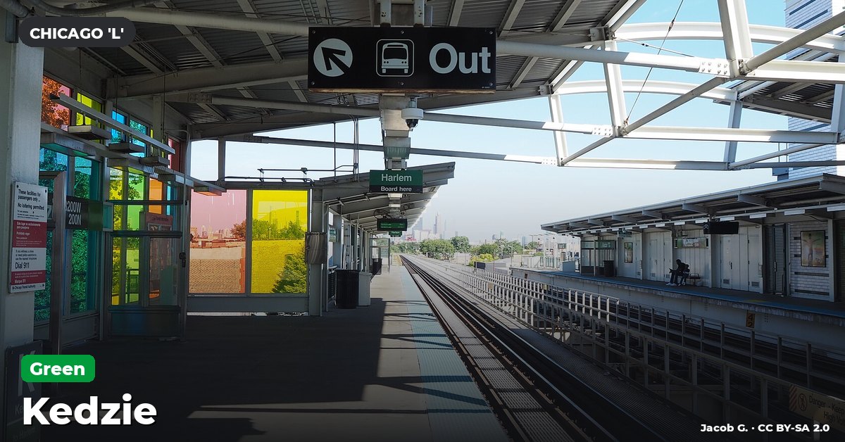 Kedzie station on the Green Line of the Chicago 'L' (CTA), Chicago