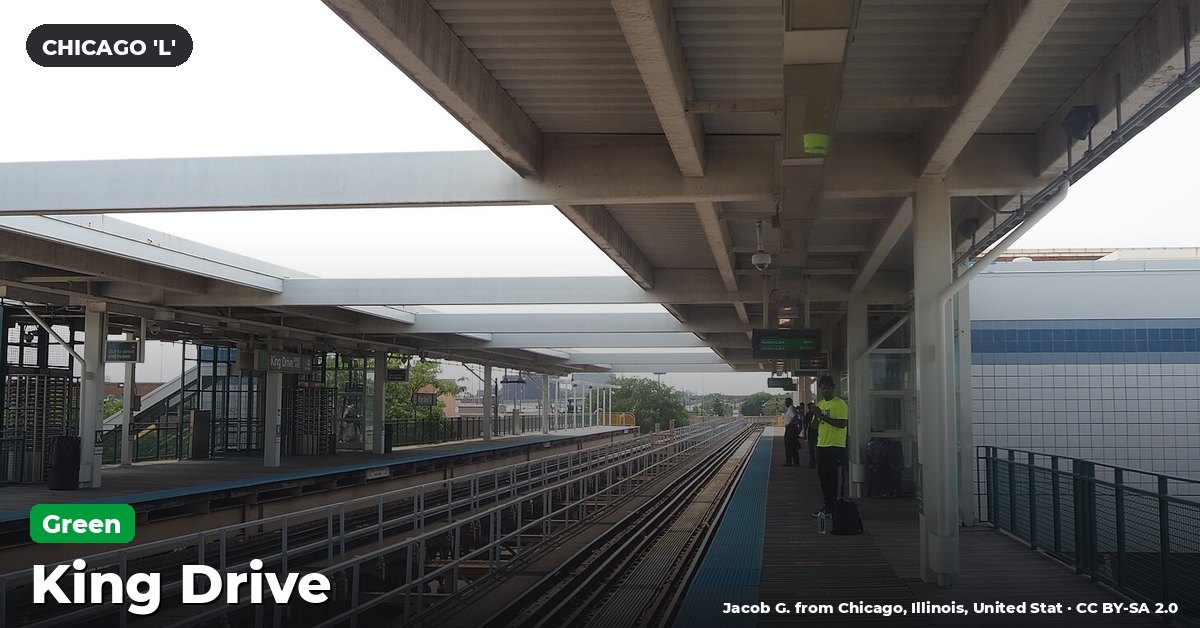King Drive station on the Green Line of the Chicago 'L' (CTA), Chicago