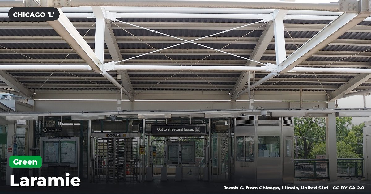 Laramie station on the Green Line of the Chicago 'L' (CTA), Chicago