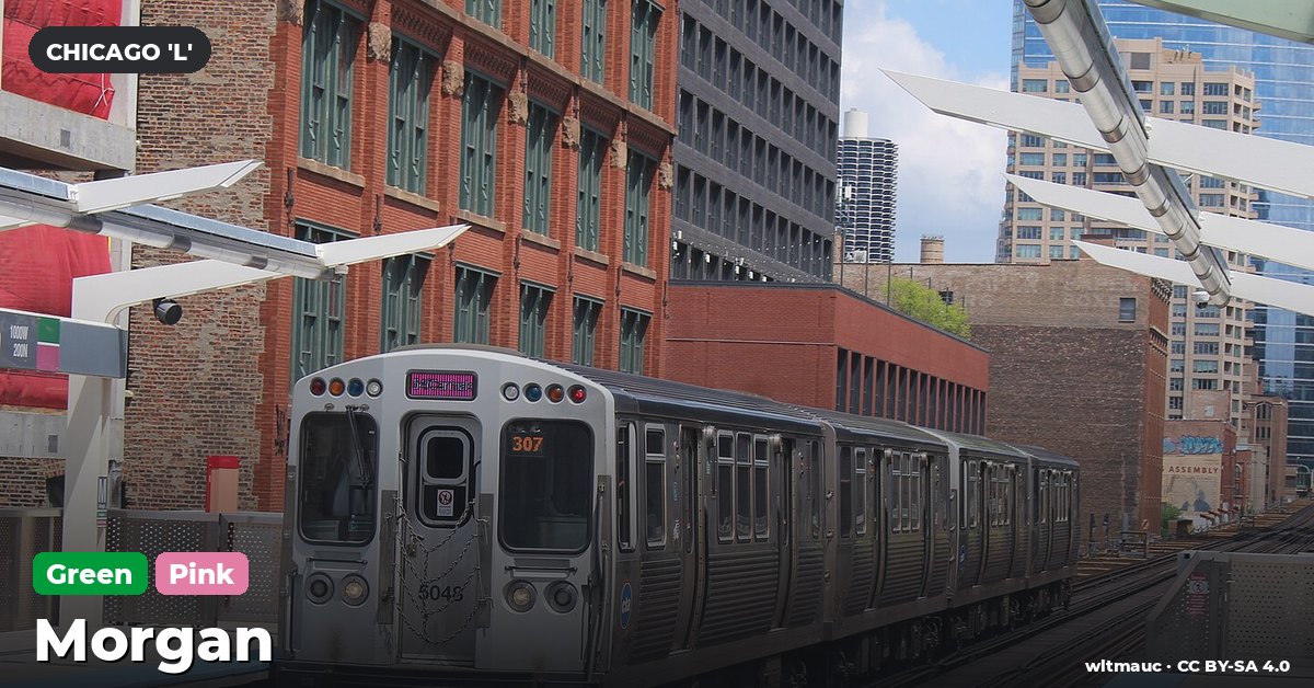 Morgan station on the Green Line of the Chicago 'L' (CTA), Chicago