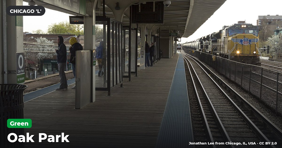 Oak Park station on the Green Line of the Chicago 'L' (CTA), Chicago
