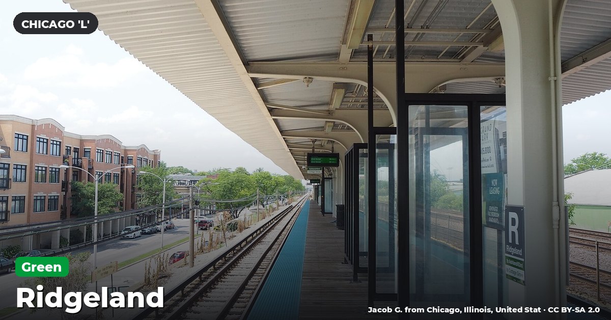 Ridgeland station on the Green Line of the Chicago 'L' (CTA), Chicago