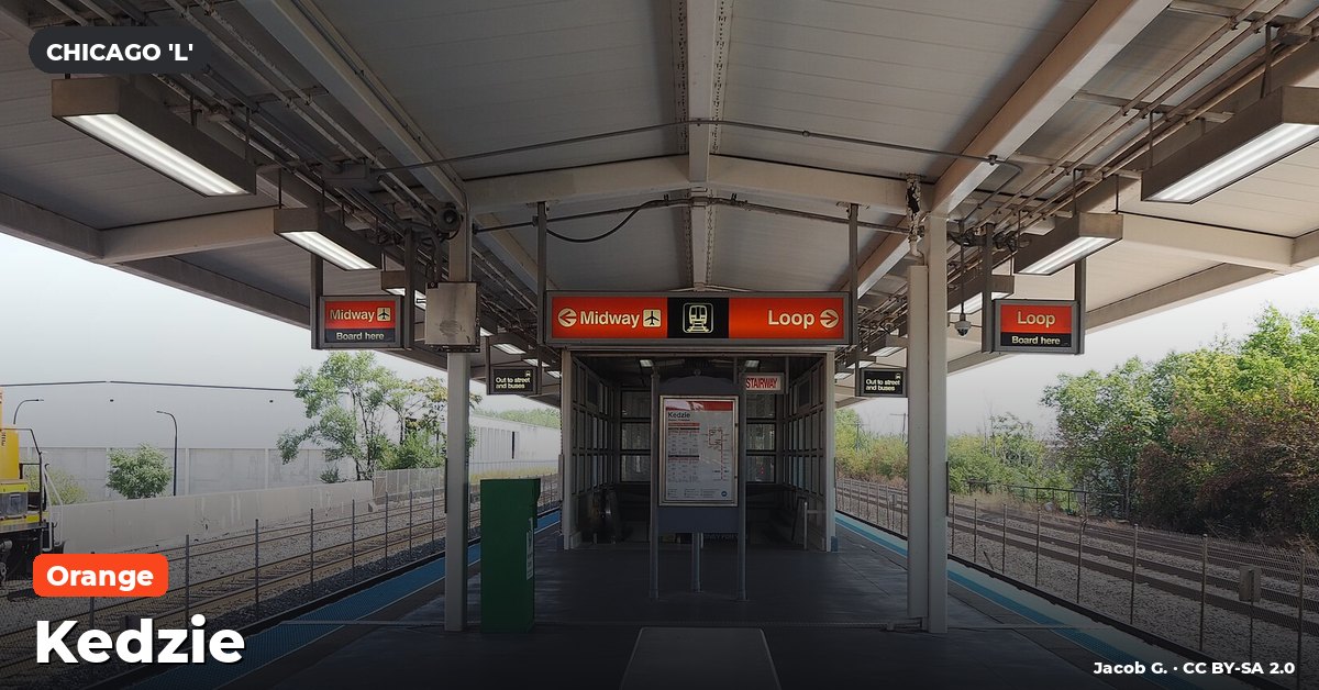 Kedzie station on the Orange Line of the Chicago 'L' (CTA), Chicago