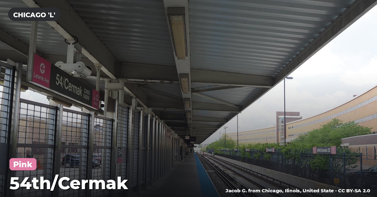 54th/Cermak station on the Pink Line of the Chicago 'L' (CTA), Chicago