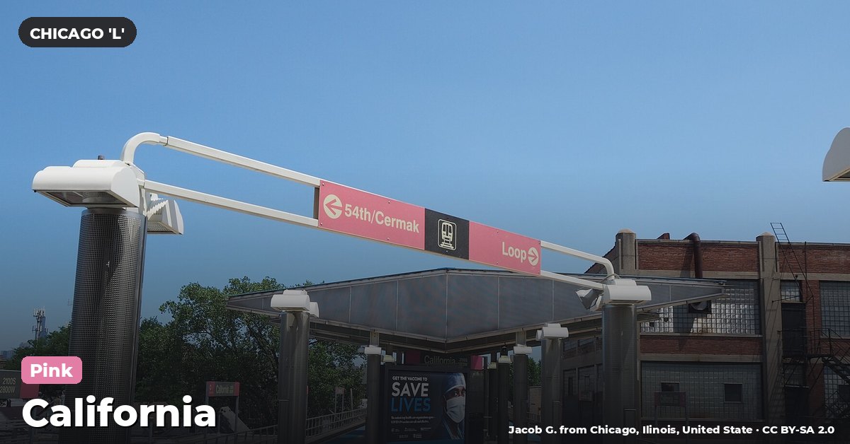 California station on the Pink Line of the Chicago 'L' (CTA), Chicago