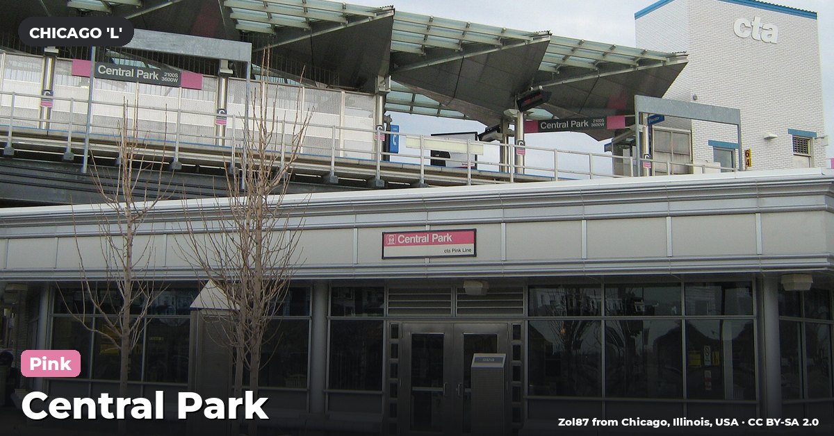 Central Park station on the Pink Line of the Chicago 'L' (CTA), Chicago