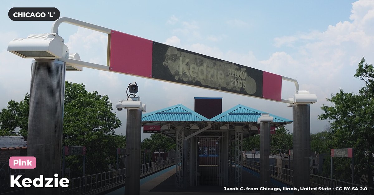 Kedzie station on the Pink Line of the Chicago 'L' (CTA), Chicago