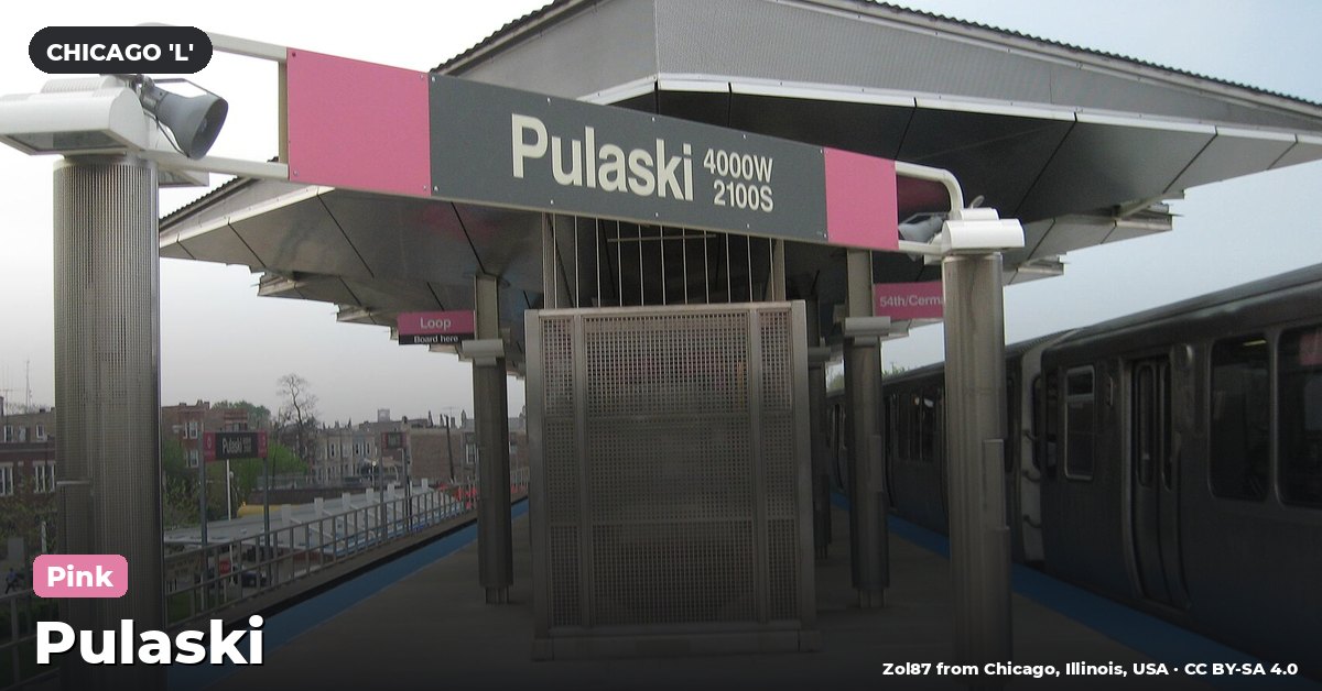 Pulaski station on the Pink Line of the Chicago 'L' (CTA), Chicago