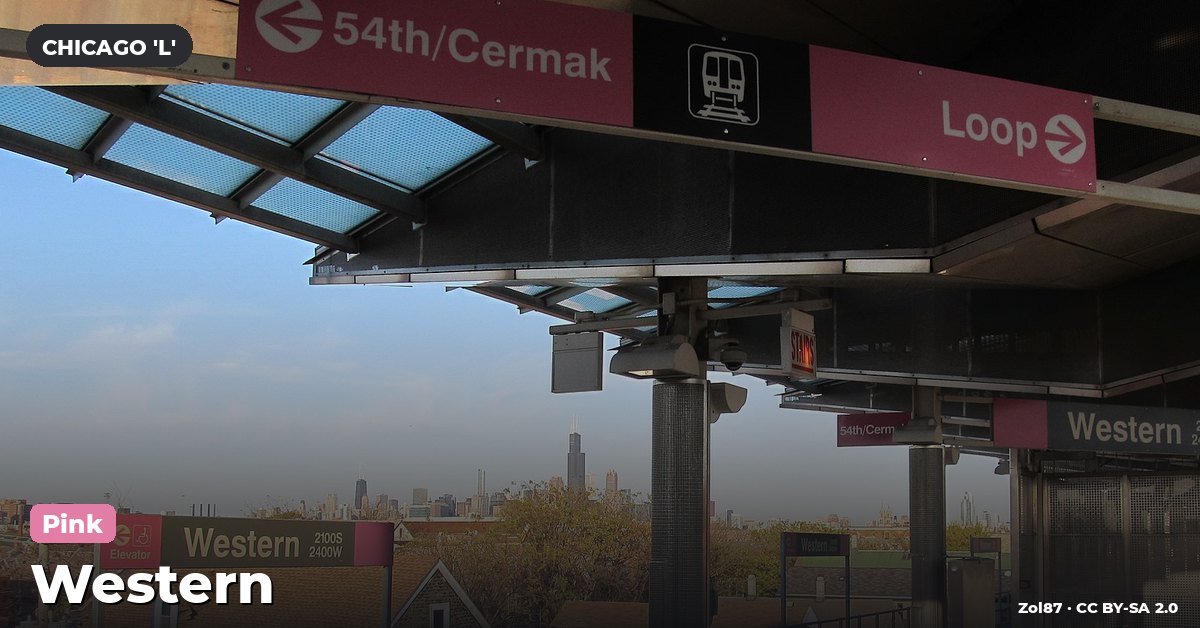 Western station on the Pink Line of the Chicago 'L' (CTA), Chicago