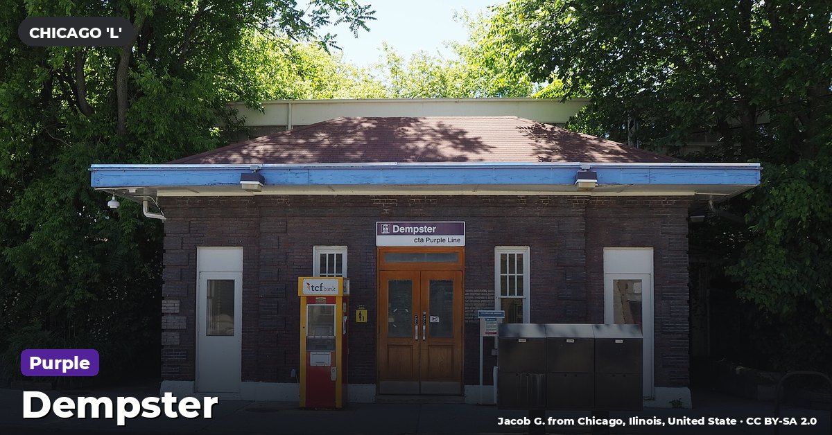 Dempster station on the Purple Line of the Chicago 'L' (CTA), Chicago
