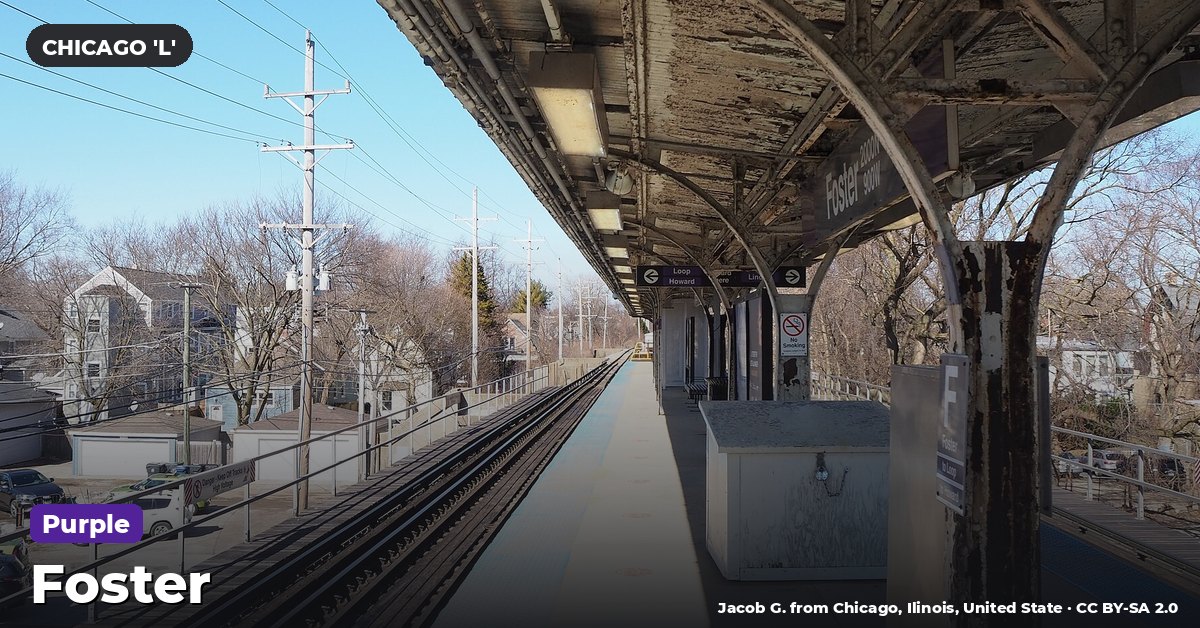 Foster station on the Purple Line of the Chicago 'L' (CTA), Chicago