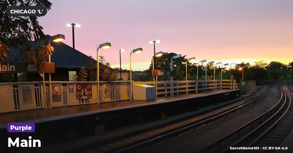 Main station on the Purple Line of the Chicago 'L' (CTA), Chicago
