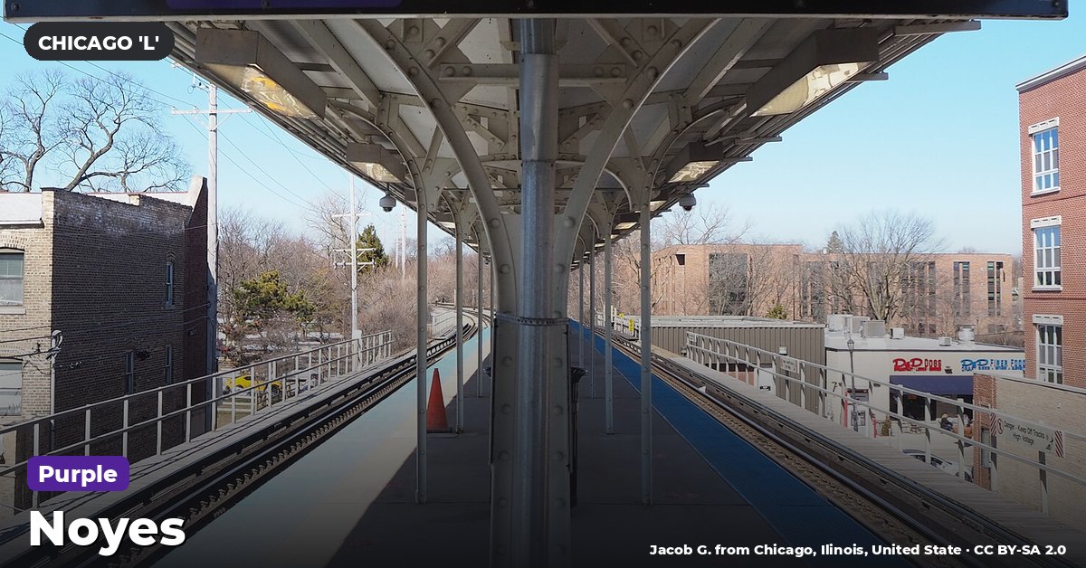 Noyes station on the Purple Line of the Chicago 'L' (CTA), Chicago