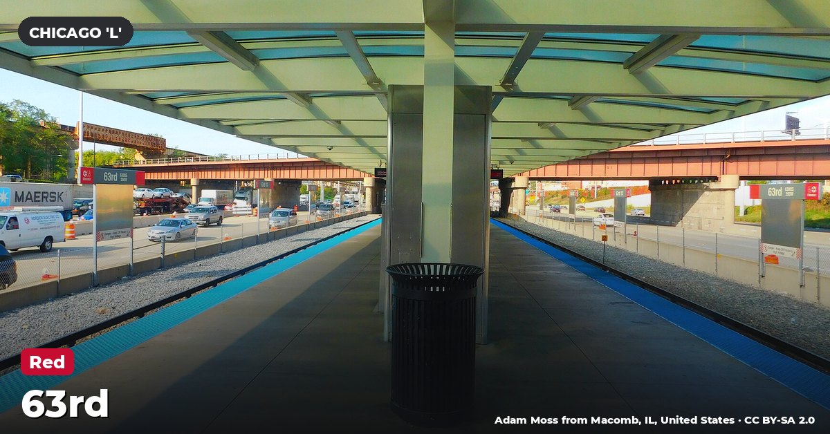 63rd station on the Red Line of the Chicago 'L' (CTA), Chicago
