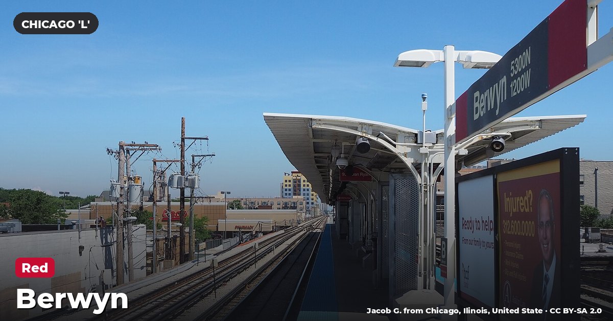 Berwyn station on the Red Line of the Chicago 'L' (CTA), Chicago