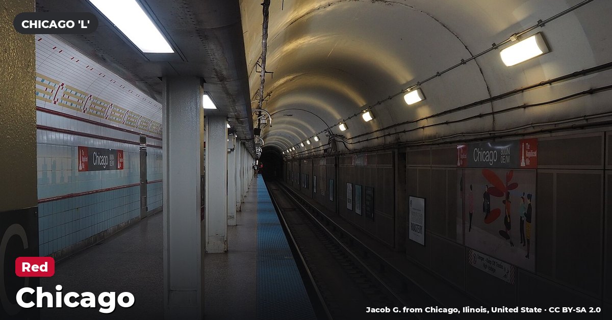 Chicago station on the Red Line of the Chicago 'L' (CTA), Chicago