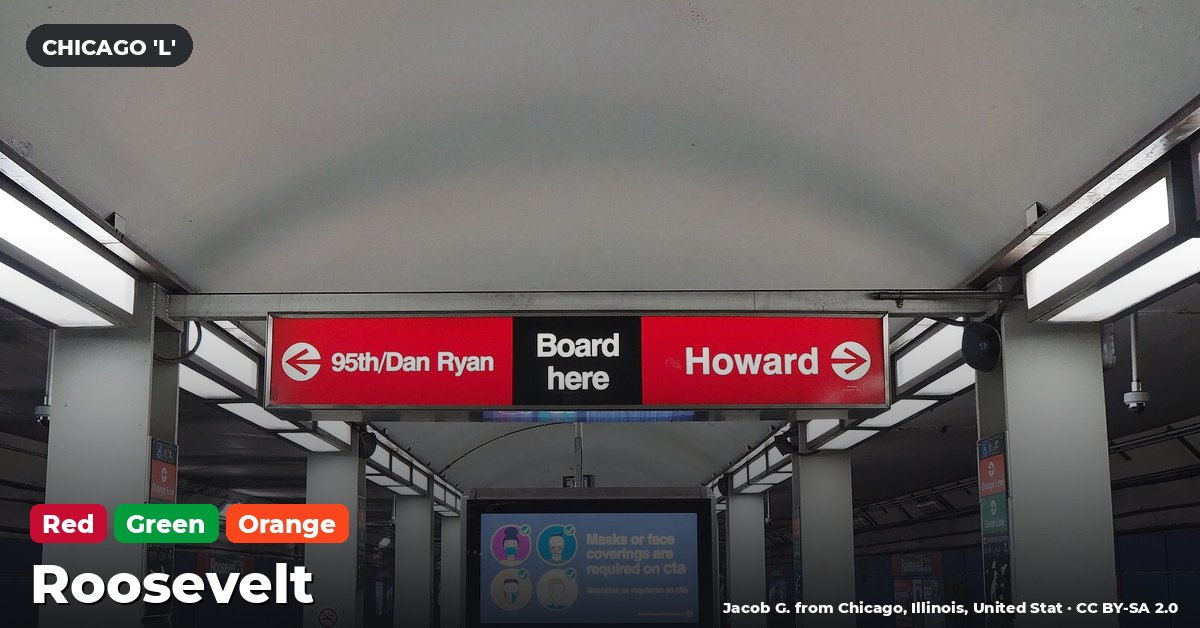 Roosevelt station on the Red Line of the Chicago 'L' (CTA), Chicago