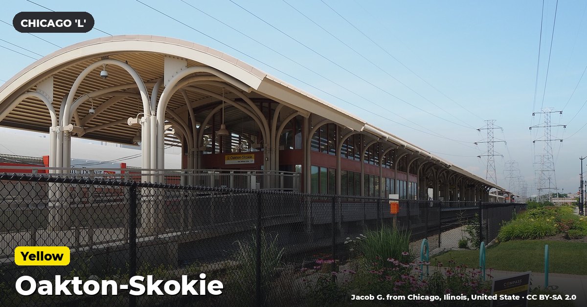 Oakton-Skokie station on the Yellow Line of the Chicago 'L' (CTA), Chicago